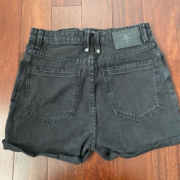 Princess Polly Thrills black high waisted denim shorts - Picture 2 of 2